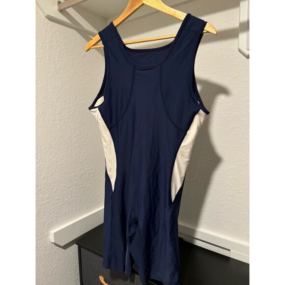 Men's Nike Skinsuit Running Bodysuit Unitard Speedsuit Skinsuit XLarge Blue - Picture 3 of 5